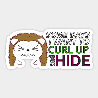 Curl up and hide - Hedgehog Sticker